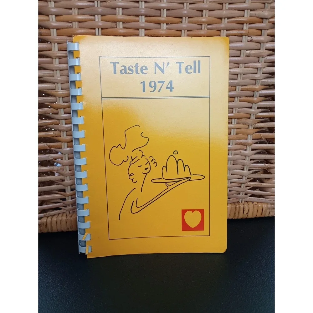 Vintage 1974‎ Taste 'N Tell Cookbook Winston- Salem, NC Spiral Recipe Book
